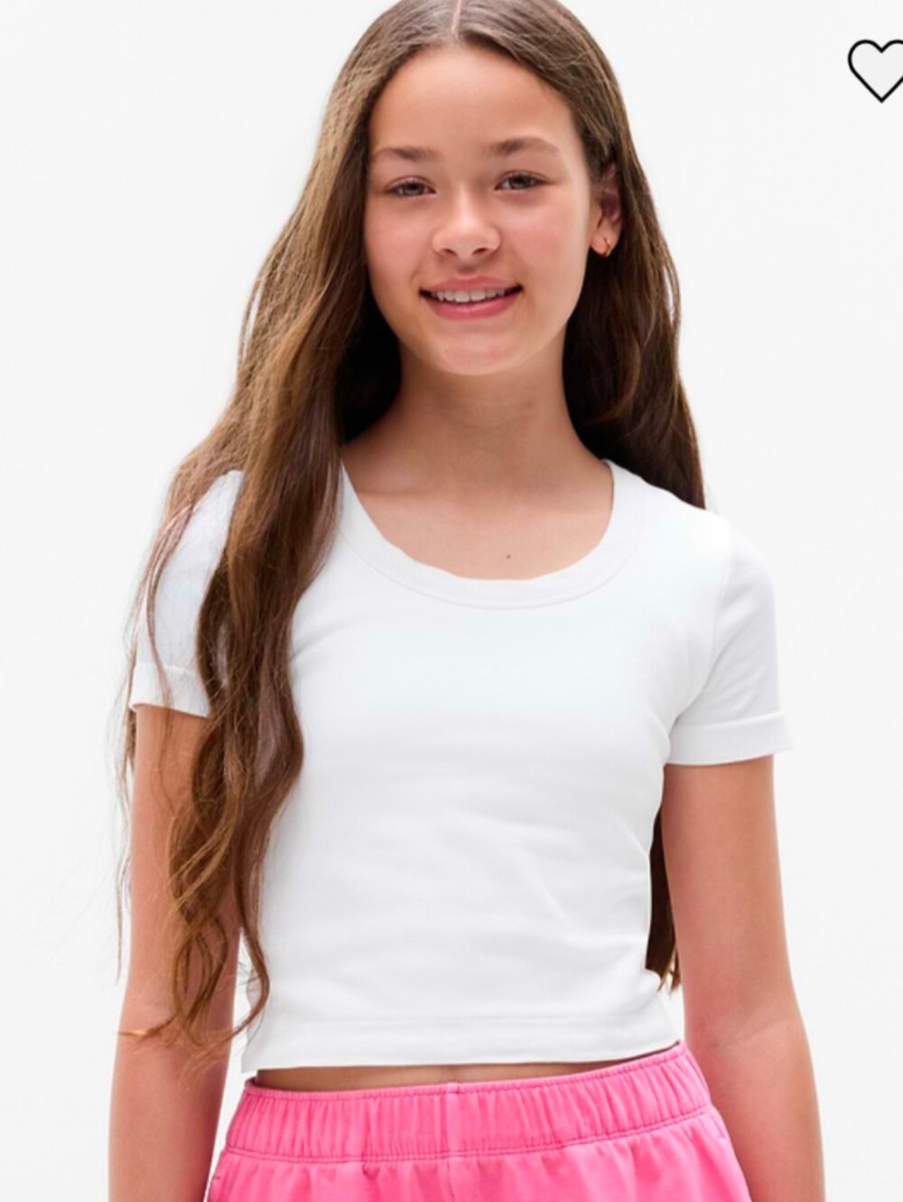 Athleta Girl Seamless Ribbed Short Sleeve Scoop Neck Tee